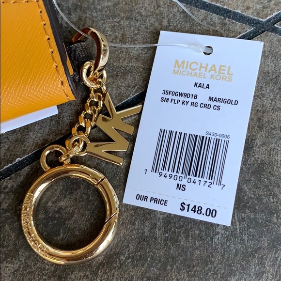Michael Kors KALA SM FLP KY CRD CS MARIGOLD - Picture 8 of 16